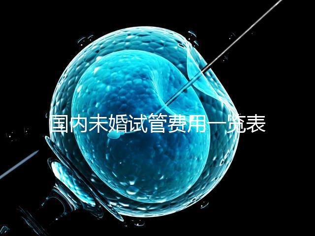 國(guó)內(nèi)未婚試管費(fèi)用一覽表:2025單身女性做試管嬰兒要花多少錢?